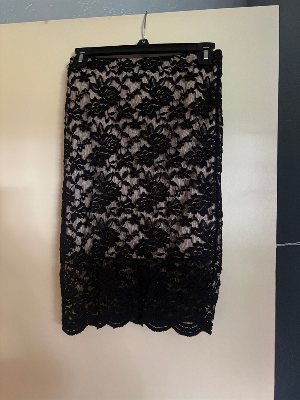 Black Lace Pencil Skirt